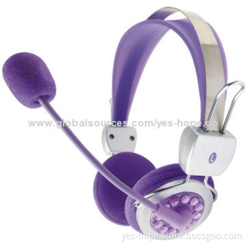 Professional Telephone Headset for Call Center, 200 to 4,000Hz Frequency Range, 2.0V Working Voltage
